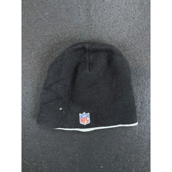Raiders Reversible beanie Mens one Size Black Embroidered Las Vegas Reebok NFL - Picture 3 of 6